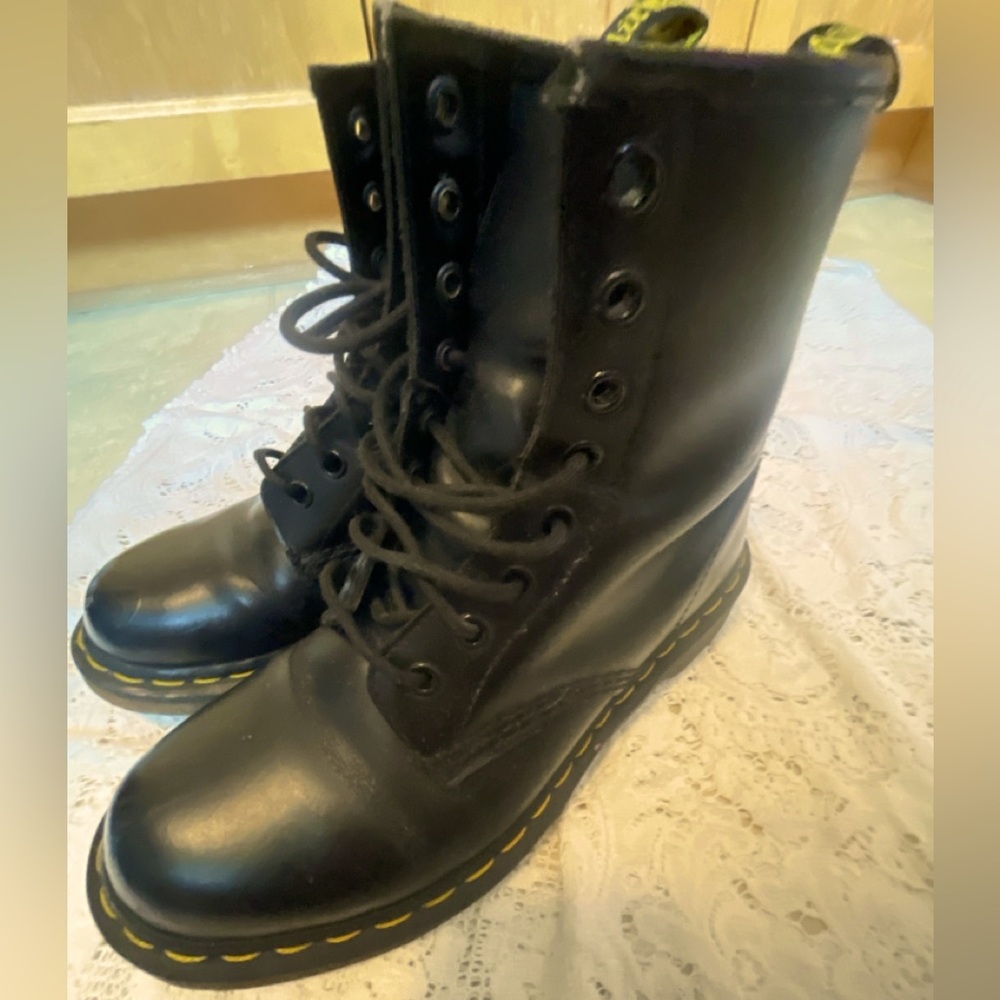 The original Doc Martens Black Leather Lace-Up Boots